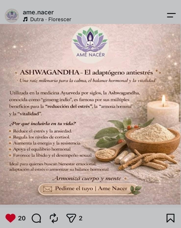 Publicación de Instagram de AMÊ NACÊR