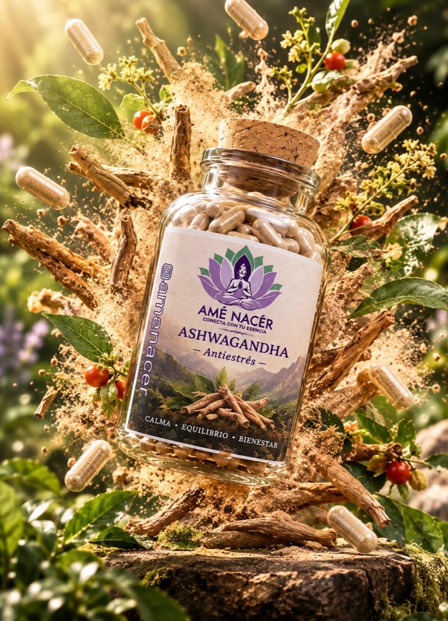 Ashwagandha en cápsulas y polvo